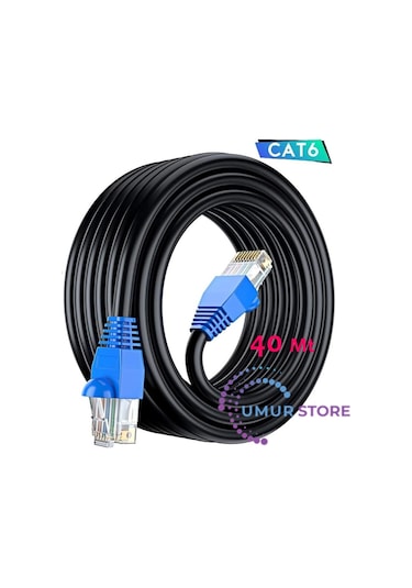 40 Metre Cat6 İnternet Kablosu Dış Mekan Dış Ortam Outdoor High Speed 2 Katmanlı