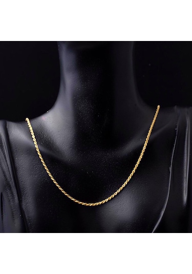 40 cm. İnce Burma 14 Ayar Altın Zincir 14HL40100