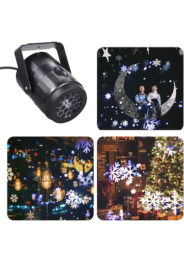 Geeroyoo Led Kar Projeksiyonu Işığı - Renkli Dönen Laser, İç/harici Kullanıma Uygun, Noel Ve Festivaller İçin Stüdyo Atmosferi Lambası