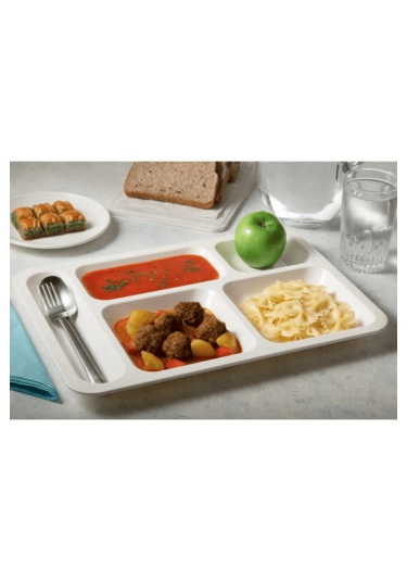 Polikarbon Kırılmaz Çocuk Tabldot Beyaz 25adet