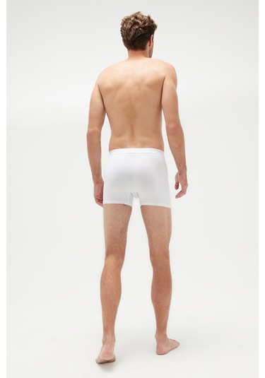 Weweus Beyaz Erkek Süper İnce Doğal Bambu Lüks Boxer 1012 Beyaz