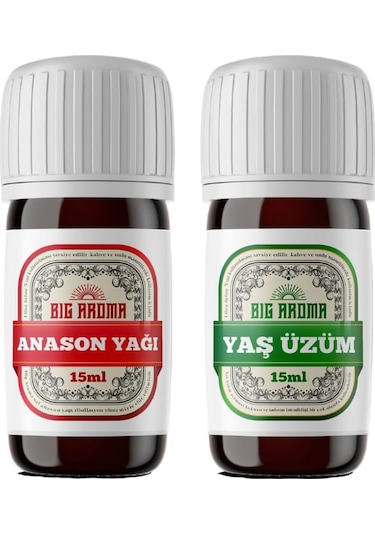 Big Aroma Yaş Üzüm + Anason Yağı 2 x 15 ML