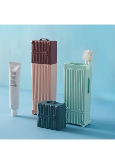 Sones Seyahat Yıkama Kupası Diş Fırçası Kutusu Taşınabilir Set Yaratıcı İş Seyahati Diş Saklama Kutusu Mavi Hit Mavi Diğer