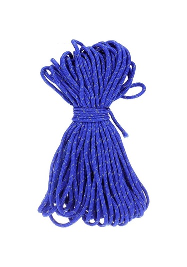 Pazly 20m Yansıtıcı Kamp İpi - 55kg Dayanıklı, 7 Renk, Çadır/gölgelik İçin Mavi Mavi
