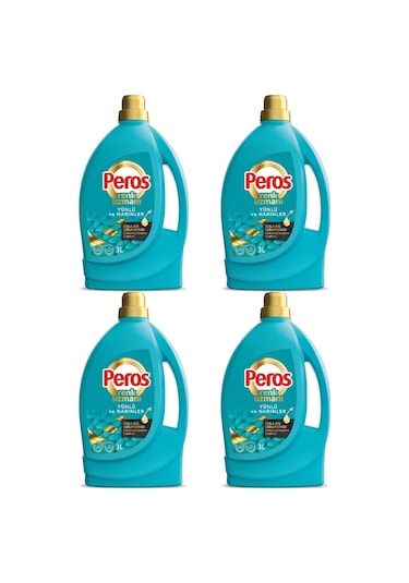 Peros Sıvı Deterjan Narinler Turkuaz 4 x 3 L