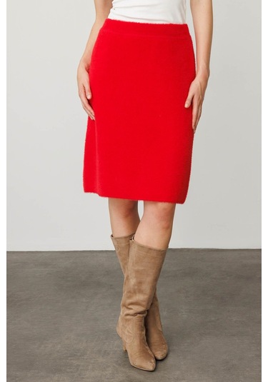 Kadın Triko Kısa Etek Y.kırmızı Y.kırmızı