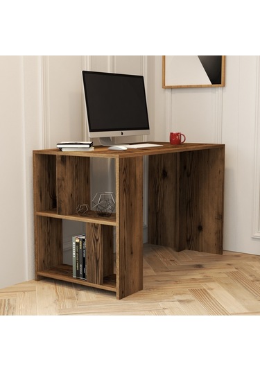 Variant Lima Çalışma Masası Ve Kitaplık Takımı - Ceviz / Ceviz