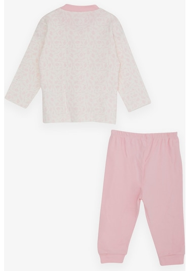 Breeze Kız Bebek Pijama Takımı Yaprak Desenli 4 Ay-1 Yaş, Ekru-ekru Ekru