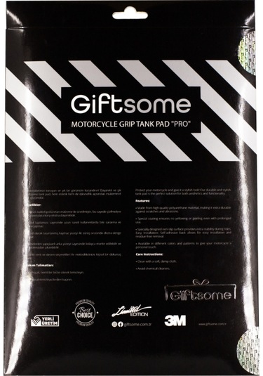 Grippatch Triumph Motosikletler İle Uyumlu Universal 6d Karbon Tank Pad Gc08 KARBON