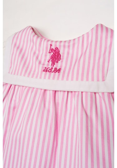 U.S. Polo Assn. U.s. Polo Assn Kız Bebek Külotlu Dokuma Elbise Pembe-2389 Pembe