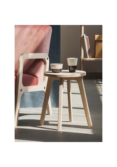 Woodesk Ihlamur, Ahşap Tabure, 32x41 Cm 1 Adet Natural Renk