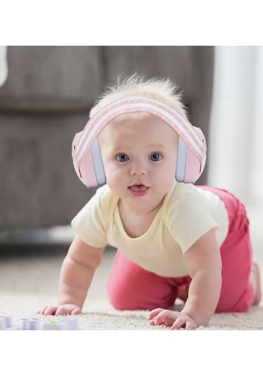 Snapbuy Bebekler İçin Gürültü Önleyici Kulaklık, Çocuklar İçin Ses Yalıtımlı Kulak Koruyucu Pembe