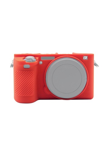 Sony Ilce-6500 İçin Puluz Soft Silikon Koruyucu Kılıf Kırmızı Diğer
