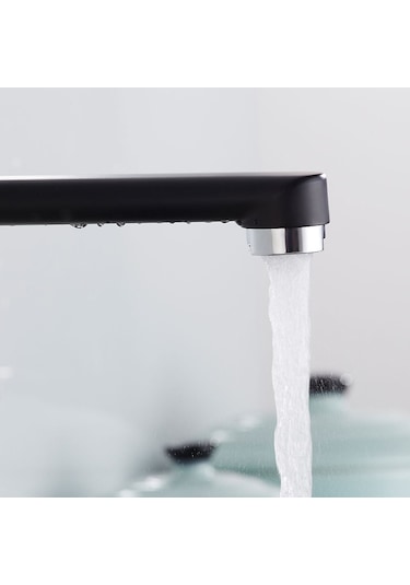 Sardıcı Pirinç Duvardan Mutfak Musluğu Siyah