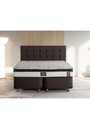 Niron King Yatak Seti 140x190 Çift Kişilik Yatak Baza Başlık Takı