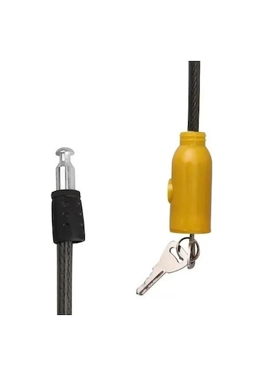 Zhltools İnce Bisiklet Kilidi Anahtarlı 6mm 65cm Kırmızı