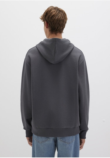 Mavi - Mvjns Logo Baskılı Kapüşonlu Antrasit Sweatshirt 0611786-80106 Antrasit