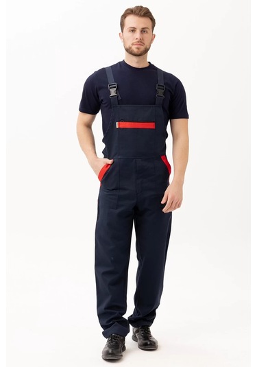 İş Güvenliği Tulumu Koyu Detaylı Gabardin Nandina Bahçıvan Tulum Konforlu Şık Kıyafeti