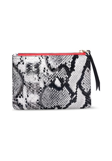 Deri Company Kadın Basic Clutch Çanta Zebra Desenli Siyah Beyaz (4031-Z) 214030 Siyah