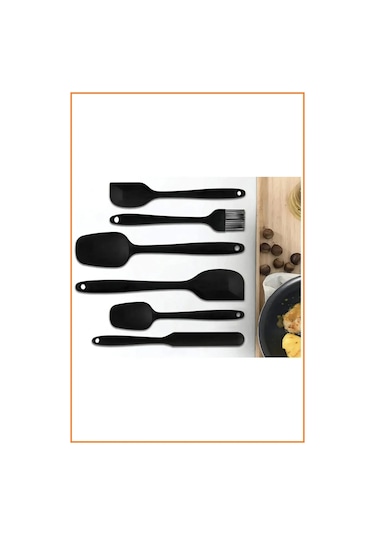 6 Adet Isıya Dayanıklı Yanmaz Yapışmaz Silikon Spatula Seti 6'l
