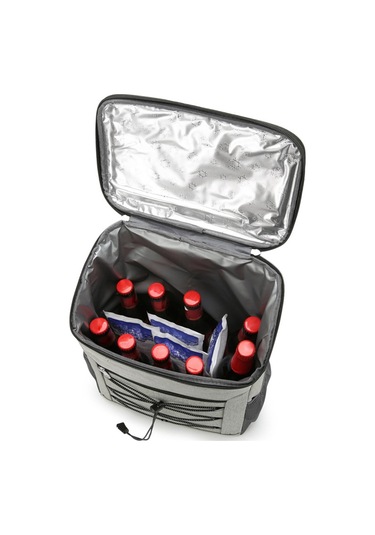 Suntek Yalıtımlı Soğutucu Sırt Çantası Plaj Gri