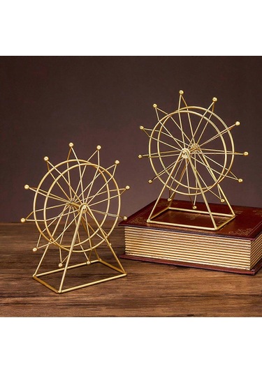 Dövme Demir Dönme Dolaplar Heykelcik Avrupa Metal Silindir Tekerlek El Sanatlarıaltın