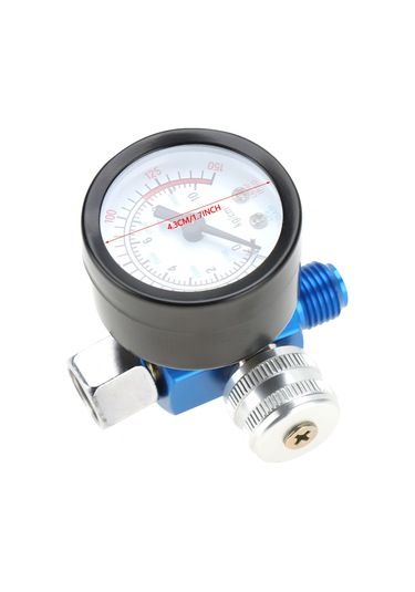 Ximistore9 Pnömatik Boya Spreyi G1/4" Telli Basınç Regülatörü - 0-10bar 0-150psı Gerçek Zamanlı Basınç Kontrolü Aracı