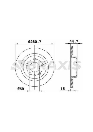Braxis Ae0241 Ön Fren Disk Aynası Havalı Alfa 147 156 1.6 1.8 1.8 60658567