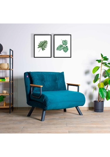 Pafu Sando Tekli Katlanır Yataklı Koltuk - Petrol Petrol Yeşili