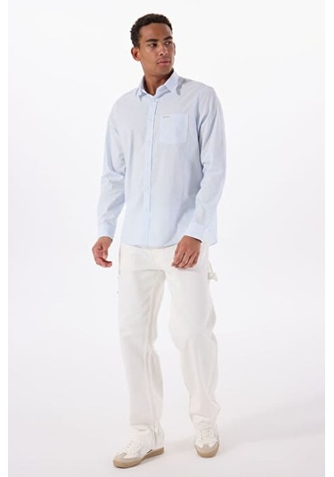 Erkek Regular Fit Tek Cepli Gömlek - Açık Mavi 4112010