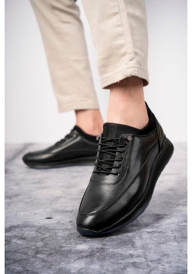 Muggo Fire Garantili Erkek Günlük Klasik Hakiki Deri Casual Rahat Ortopedik Ayakkabı 001