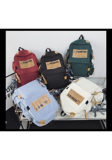 Mavi Kore Versiyonu Schoolbag Unisex Ortaokul Öğrencisi Su Geçirmez Moda Marka Sırt Çantası Erkek Büyük Kapasiteli Çift Sırt Çantası 30x14x40cm