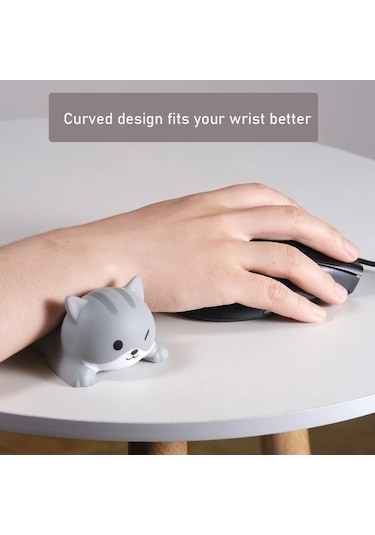 Ebitda Dekompresyon Hafızalı Köpük Mouse Pad, Tavşan Desenli Fare Bilek Yastığı, El Desteği, Kavisli Bel, Yumuşak Ve Rahat