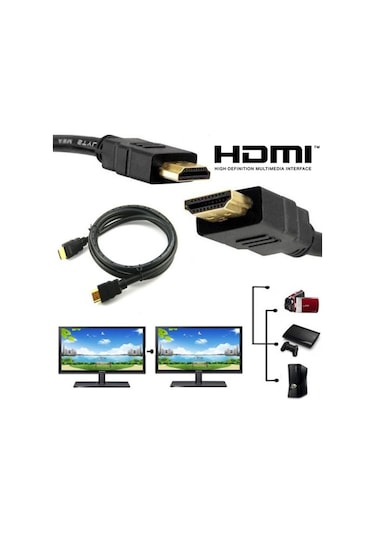 Maxgo 5M Metre Hdmi - Hdmi Kablo Altın Uçlu Full Hd 5 Mt