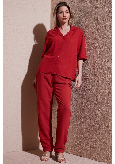 Fashion Friends Bayan Pantolon 25y0550k1 Kiremit Kiremit