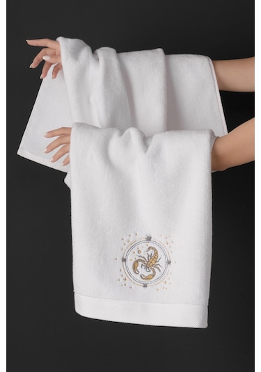 Varol %100 Microcotton Üst Kalite Havlu Seti Burç Nakışlı Akrep-standart Akrep Diğer
