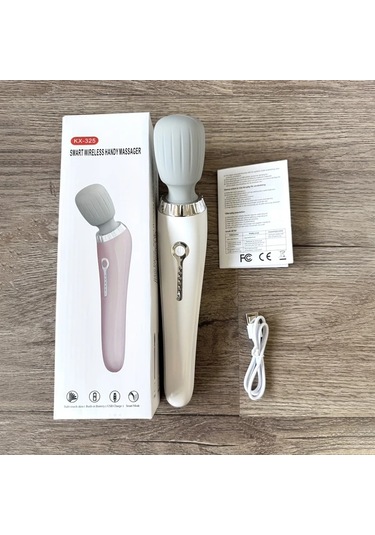 Elmpaly Şarj Edilebilir Beyaz Masaj Tabancası - Boyun, Omuz, Bacak Ve Sırt İçin Taşınabilir Kas Gevşetici, Usb-c Hızlı Şarj Beyaz