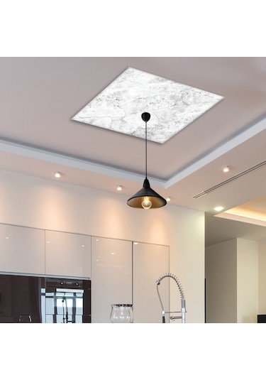 Cam Avize Göbeği | Taş Görünümlü | 50Cm X 50Cm Çok Renkli