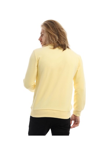 Erkek Bisiklet Yaka 3 İplik Sweat Sarı