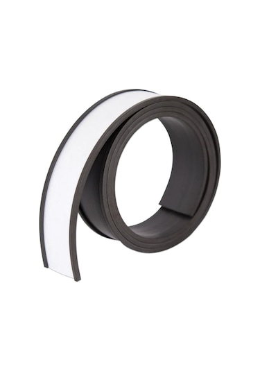 Kanallı Etiket Raf Magneti , Şerit Mıknatıs, Esnek Magnet, En: 4 Cm, Boy: 1 Metre