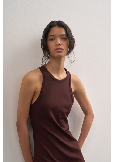 Mathilda Store Kadın Basic Elbise Acı Kahverengi