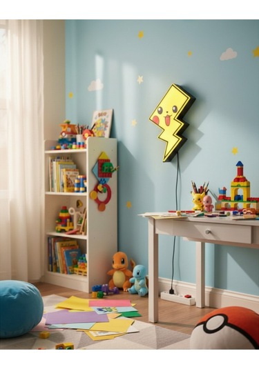 Sincara Home Pikachu Figürlü Gece Lamba Lightbox Sarı