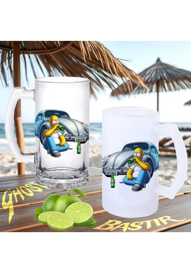 Baba Simpson Buzlu Ya Da Buzsuz Bira Bardağı 014