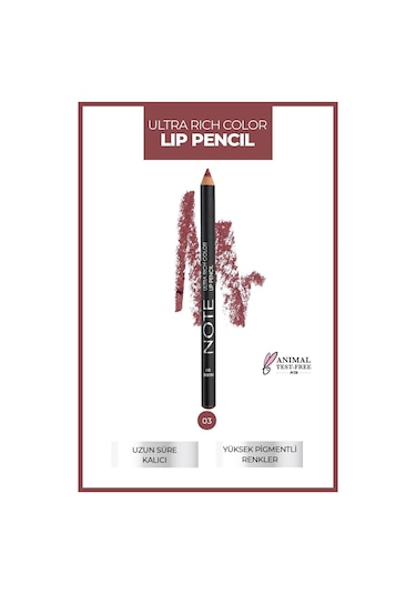 Note Cosmetique Ultra Rich Color Lip Pencil Dudak Kalemi 03 Nude - Nude