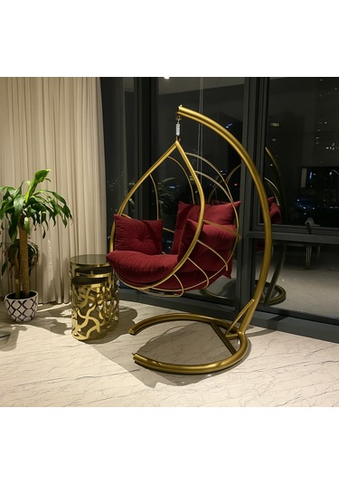 Damla Salıncak - Armut Salıncak Bordo Minder