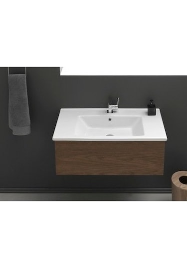 Turkuaz Seramik Arte Etajerli 75x45 cm Lavabo