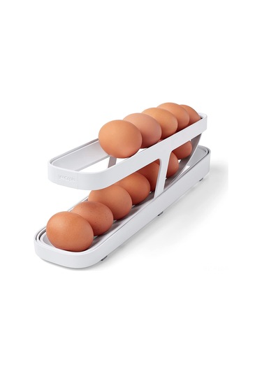 Fosenze Buzdolabı İçin Pratik Yumurta Dağıtıcı Ve Saklama Kutusu - 2 Adet Beyaz Beyaz