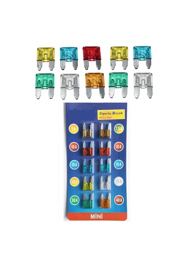 Carub Sigorta Seti 10'lu Mini Bıçak Sigorta Araba Bıçak Sigort...