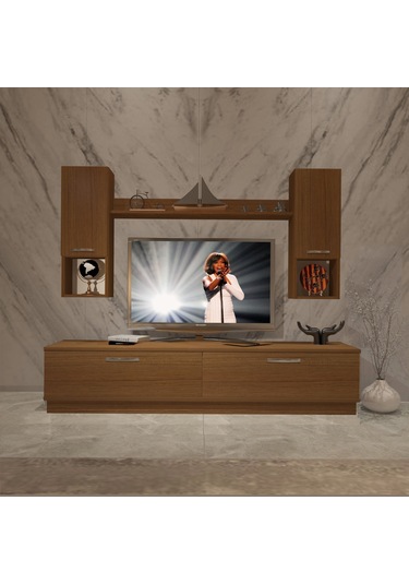 Decoraktiv Eko 5dab Mdf Std Tv Ünitesi Tv Sehpası Ceviz