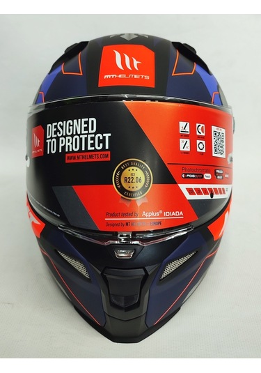 Mt Revenge 2 Hector Garzo A7 Şeffaf Vizörlü Kask Mat Mavi